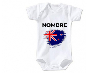 Bodies baby flag brush effect Nueva Zelanda con nombre