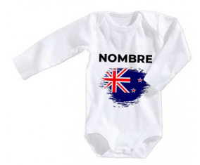 Bodies baby flag brush effect Nueva Zelanda con nombre
