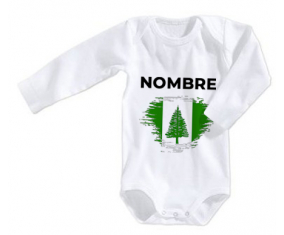 Bodies efecto cepillo de bandera de bebé Norfolk Island con nombre