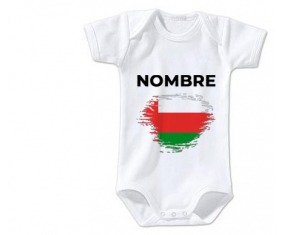 Bodies bebé flag efecto cepillo Omán con nombre