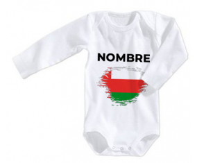 Bodies bebé flag efecto cepillo Omán con nombre