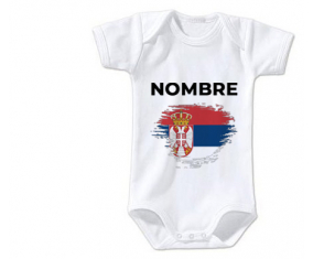 Bodies efecto bandera bebé cepilla Serbia con nombre