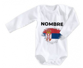 Bodies efecto bandera bebé cepilla Serbia con nombre