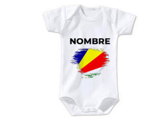 Bodies efecto cepillo bandera bebé Seychelles con nombre