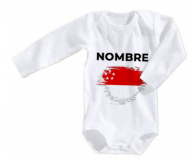 Bodies baby flag Singapur efecto cepillo con nombre