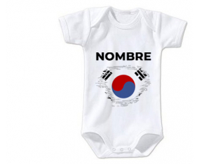Bodies bebé bandera cepillo efecto Corea del Sur con nombre