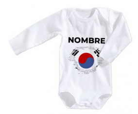 Bodies bebé bandera cepillo efecto Corea del Sur con nombre