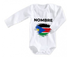 Bodies cepillo de bandera de bebé efecto Sudán del Sur con nombre