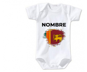 Bodies bebé bandera efecto cepillo Sri Lanka Srilanka con nombre
