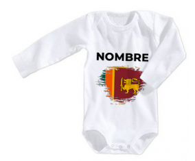 Bodies bebé bandera efecto cepillo Sri Lanka Srilanka con nombre