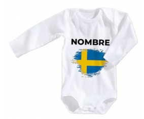 Bodies baby flag Suecia efecto cepillo con nombre