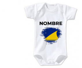 Bodies efecto de pincel de bandera de bebé Tokelau con nombre