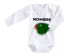 Bodies efecto cepillo de la bandera del bebé Turkmenistán con nombre