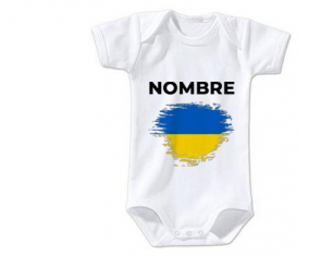 Bodies bebé bandera Ucrania efecto cepillo con nombre