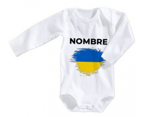 Bodies bebé bandera Ucrania efecto cepillo con nombre