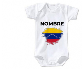 Bodies baby flag Venezuela efecto cepillo con nombre