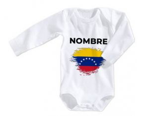 Bodies baby flag Venezuela efecto cepillo con nombre
