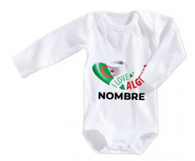Bodies para bebé I love algeria con nombre