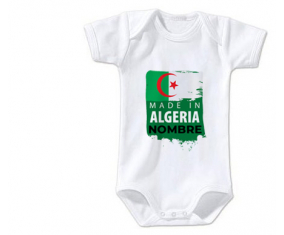 Bodies para bebé Made in Algeria diseño 3 con nombre