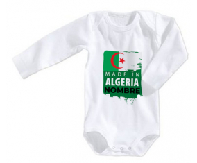 Bodies para bebé Made in Algeria diseño 3 con nombre