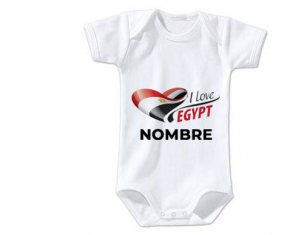 Bodies para bebé I love Egypt con nombre