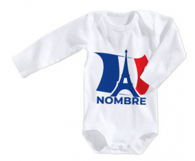 Bodies bebé Drapreau France - Torre Eiffel con nombre