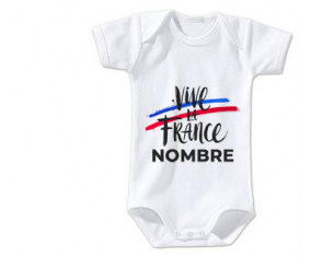 Bodies para bebé Vive la France avec prénom