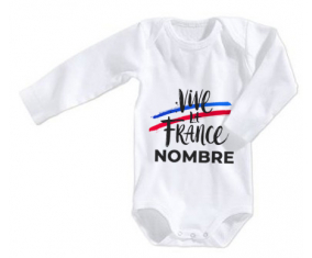 Bodies para bebé Vive la France avec prénom