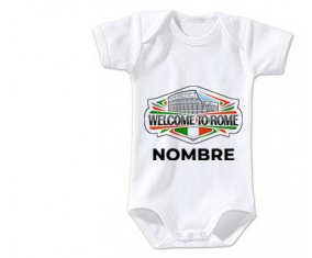 Bodies para bebé Welcome to Rome con nombre