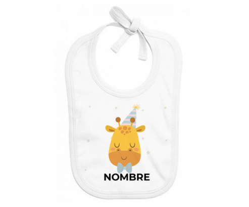 Cumpleaños de jirafa - nombre: Babero para bebé