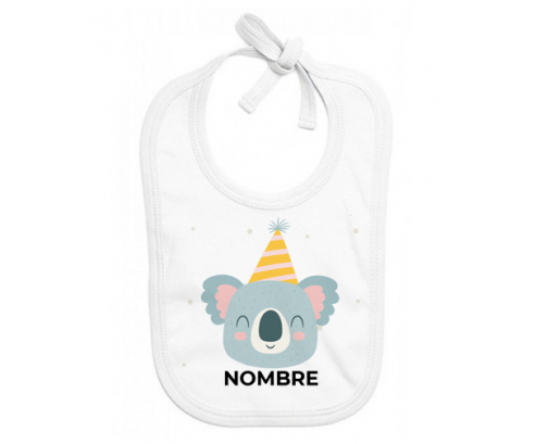 Cumpleaños del koala - nombre: Babero para bebé