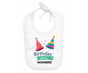 Estilo de fiesta de cumpleaños 1 - nombre: Babero para bebé