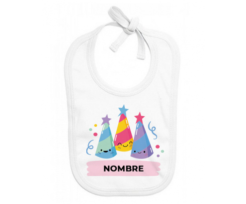 Estilo de fiesta de cumpleaños 3 - nombre: Babero para bebé