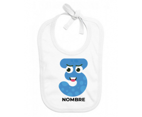 Estilo de cumpleaños de tres años 3 - nombre: Babero para bebé