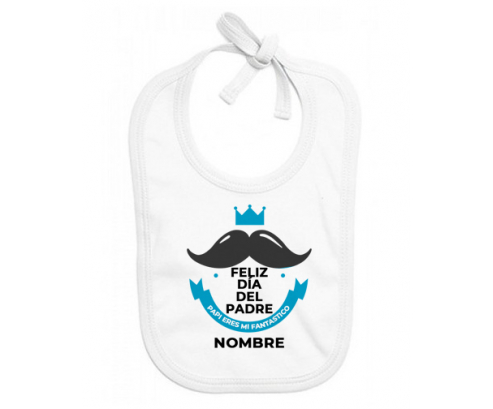 Feliz Día del Padre estilo 1 niño - nombre: Babero para bebé