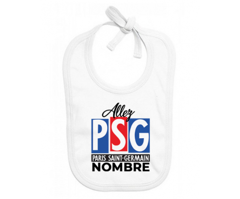 Allez Paris saint-germain + nombre : Babero bebé