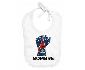 Fuerza Paris saint-germain + nombre : Babero bebé