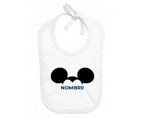 Disney Mickey Bow empata con nombre: Babero para bebé