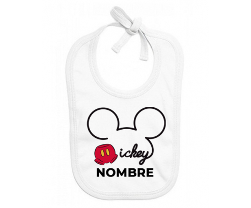 Cortos de Disney Mickey con nombre: Babero para bebé