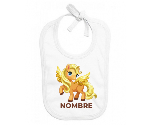 My Little Pony Applejack con nombre: Babero para bebé