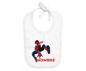 Spiderman diseño-1 con nombre: Babero para bebé