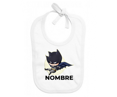 Diseño del logotipo de Batman kids-1 con nombre: Babero para bebé