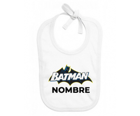 Diseño del logotipo de Batman-2 con nombre: Babero para bebé