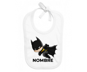 Diseño del logotipo de Batman kids-4 con nombre: Babero para bebé
