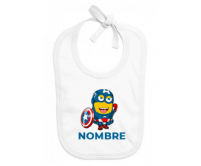 Capitán América súbdito con nombre: Babero para bebé