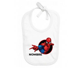 Spiderman diseño-6 con nombre: Babero para bebé