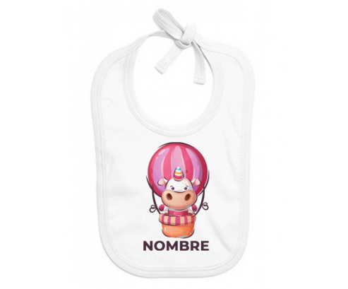 Funny Animals Vaca con nombre: Babero para bebé