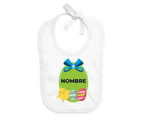 diseño-3 Huevo de Pascua con Nombre: Babero para bebé