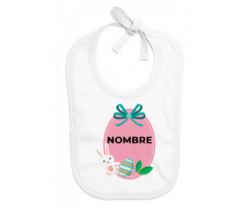 diseño-4 Huevo de Pascua con nombre: Babero para bebé