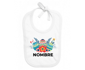 diseño-5 Huevo de Pascua con nombre: Babero para bebé